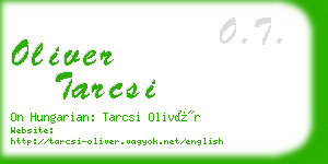 oliver tarcsi business card